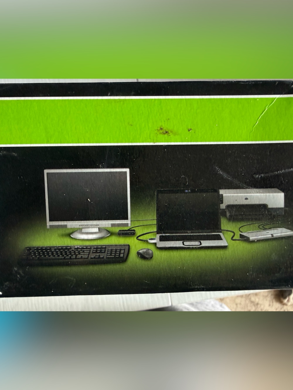 HP Green Black Blue Laptop QuickDock Box - Picture 3 of 7